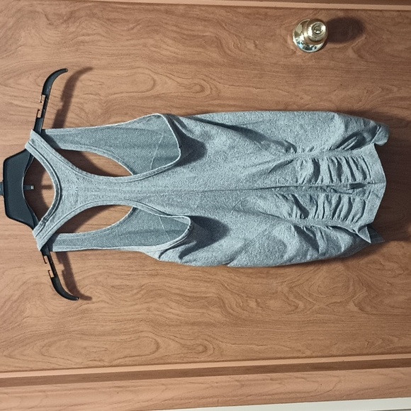Athleta Fastest Track Ruched Gray Racerback Tank Top - Picture 4 of 6